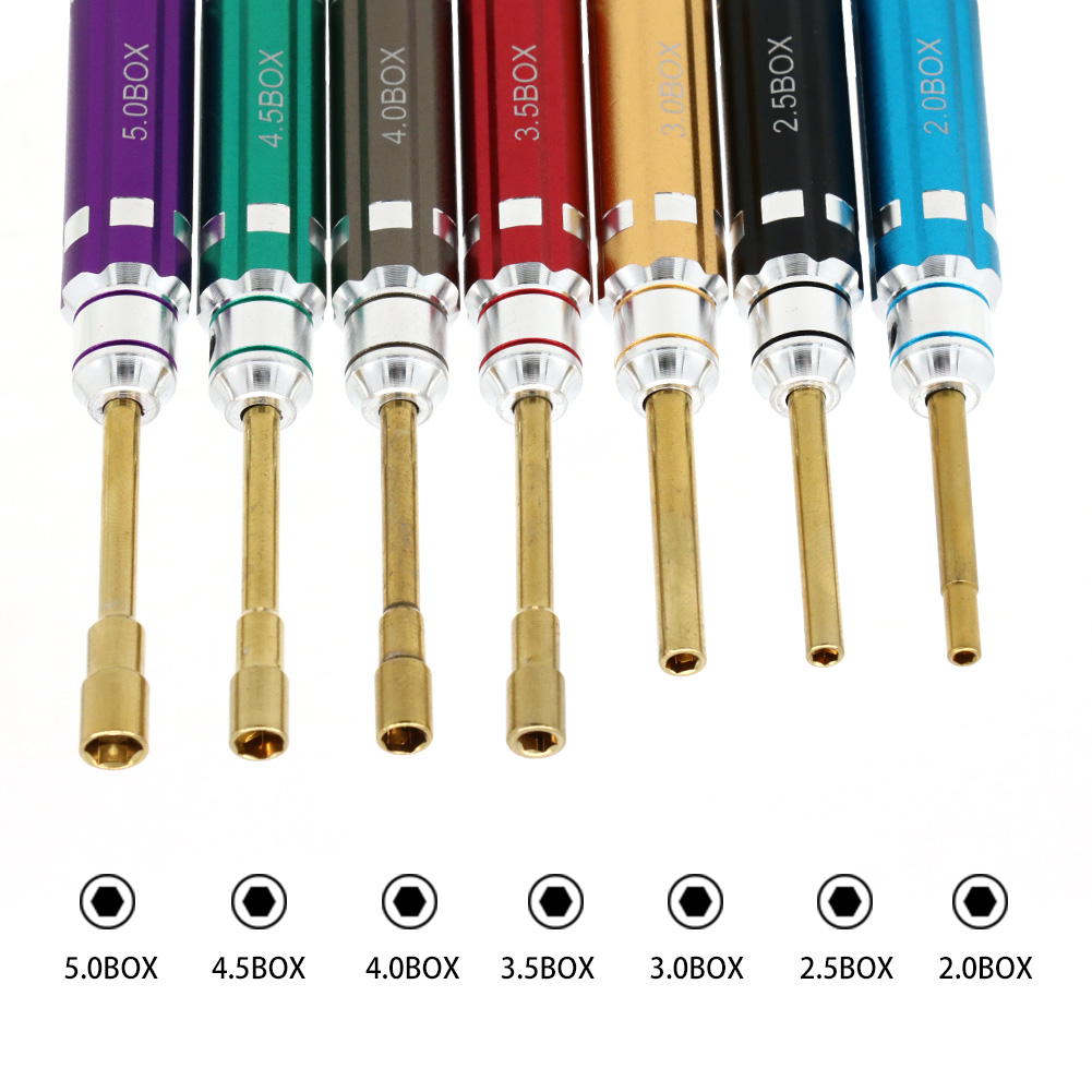 Rc Hobby Electric Screwdriver - 7PCS Manico corto RC Cacciavite esagonale