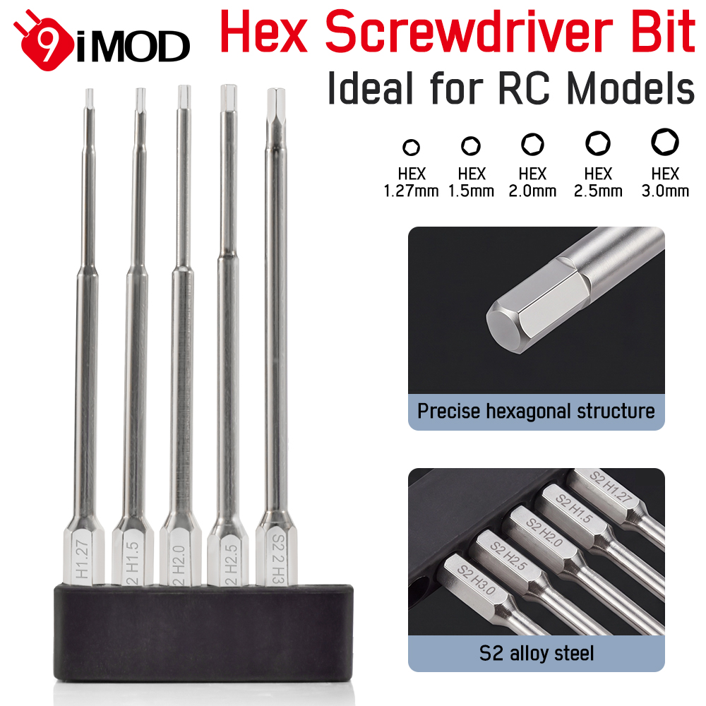 Rc Hobby Electric Screwdriver - Set di Cacciaviti Esagonali 9IMOD, 100mm,