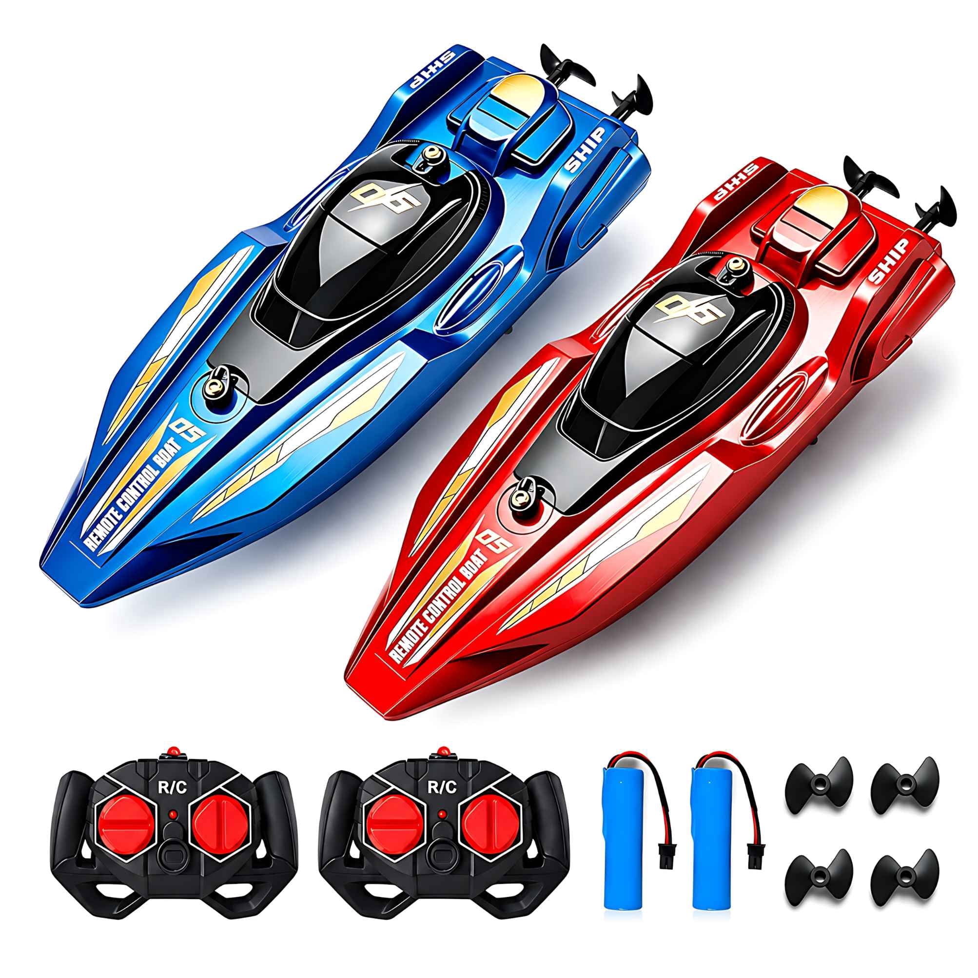 Rc Hobby Grade Boat - Set di 2 Barche RC Veloci,